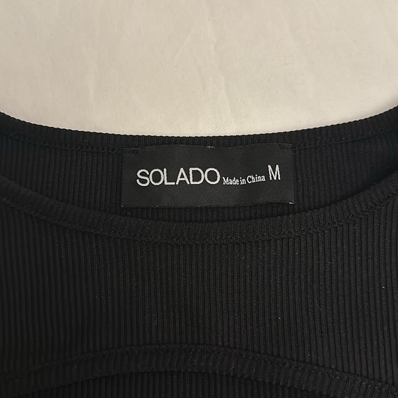 BLACK LONG SLEEVE CUTOUT MINI DRESS - Picture 3 of 4